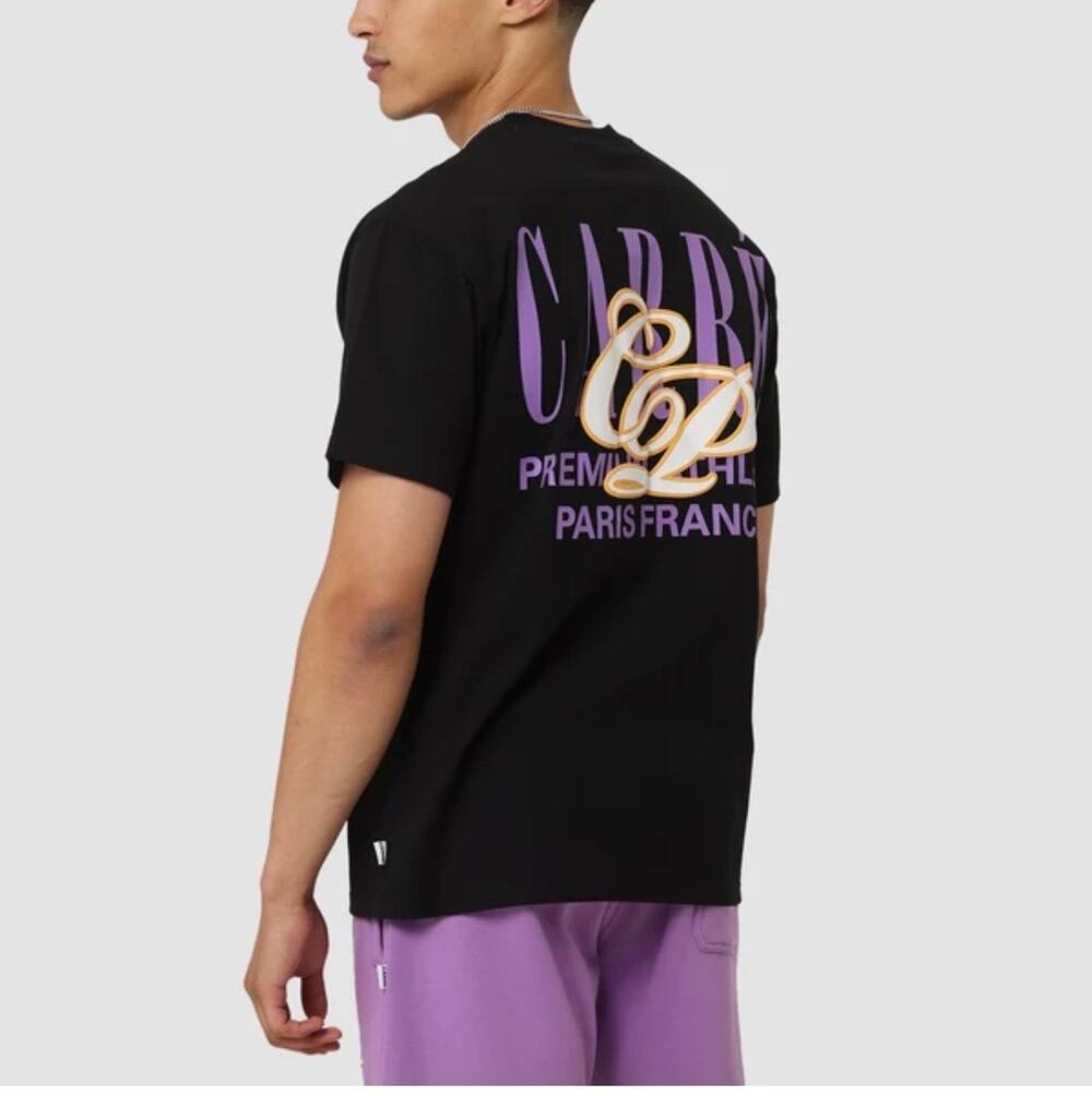 CARRE Top Team Oversized T-Shirt Black Purple Men's Size Medium
